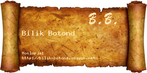 Bilik Botond névjegykártya